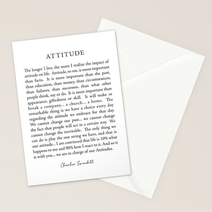 Charles Swindoll Quote, Attitude Stationery Card Gallery Image 2
