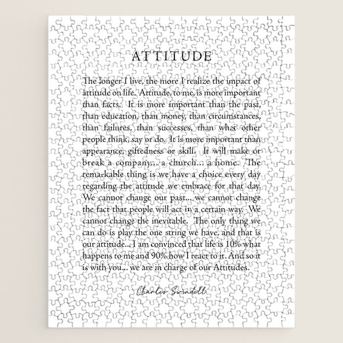 Charles Swindoll Quote, Attitude Jigsaw Puzzle Gallery Image 1