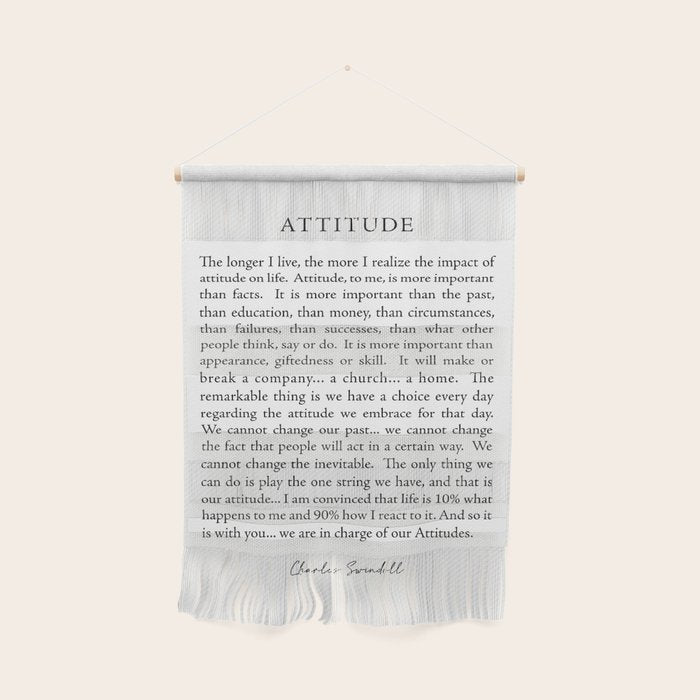 Charles Swindoll Quote, Attitude Wall Hanging Gallery Image 1