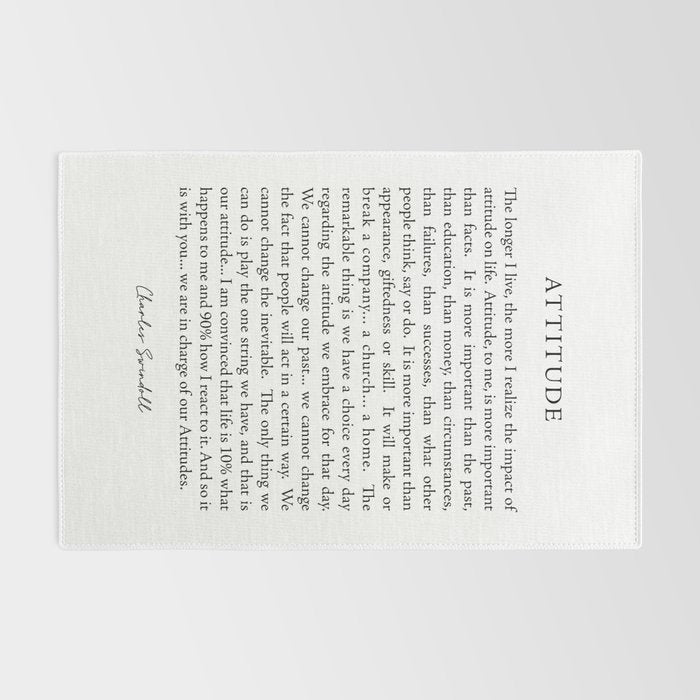 Charles Swindoll Quote, Attitude Rug Gallery Image 2