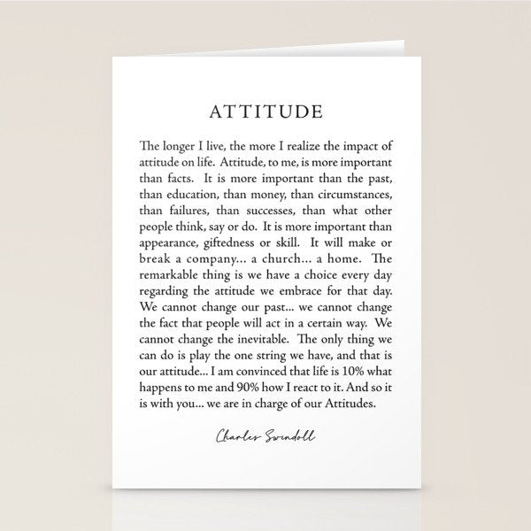 Charles Swindoll Quote, Attitude Stationery Card Gallery Image 2