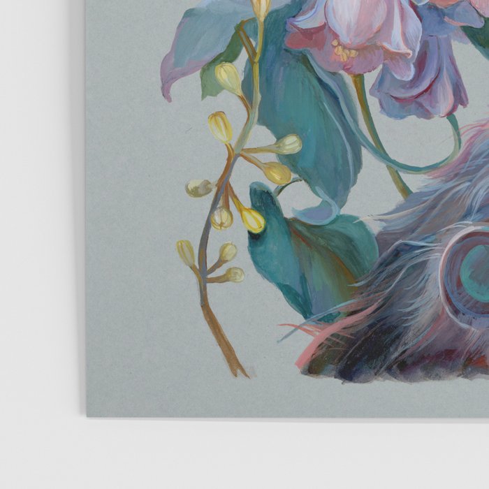 Floral Peacock Garden Poster Gallery Image 3
