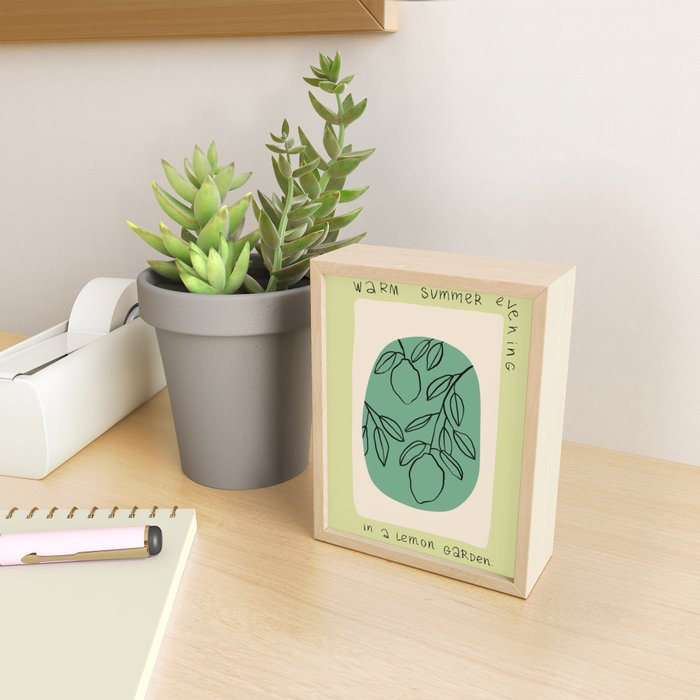  WARM SUMMER EVENING IN A LEMON GARDEN Mini Art Print Gallery Image 2