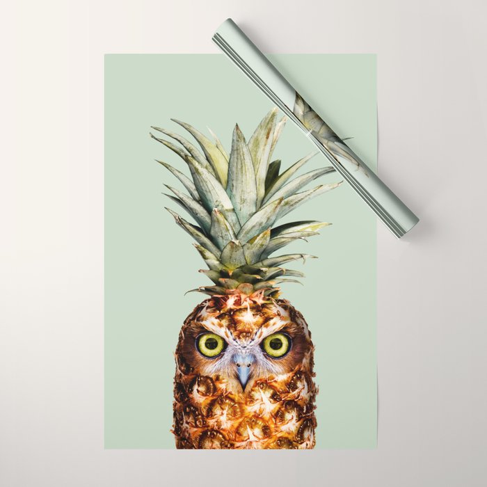 PINEAPPLE OWL Wrapping Paper Gallery Image 1