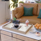 Colorful Thoughts Minimal Line Art Woman with Wild Roses Serving Tray Gallery Image 2