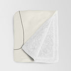 Colorful Thoughts Minimal Line Art Woman with Wild Roses Throw Blanket Gallery Image 3