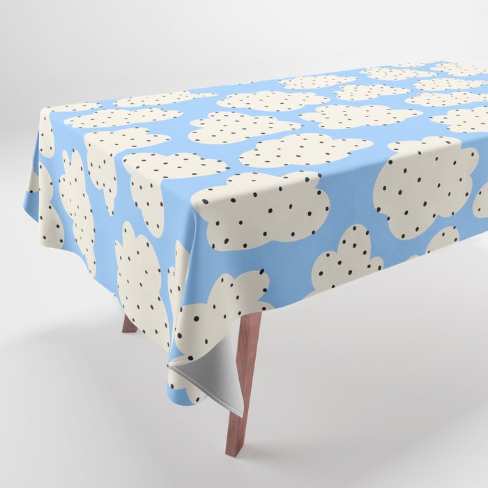 Cute Clouds In The Blue Sky Pattern Tablecloth Gallery Image 1