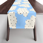 Cute Clouds In The Blue Sky Pattern Table Runner Gallery Image 1