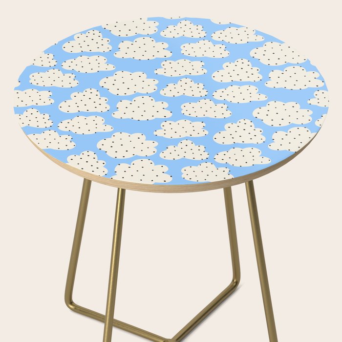 Cute Clouds In The Blue Sky Pattern Side Table Gallery Image 2