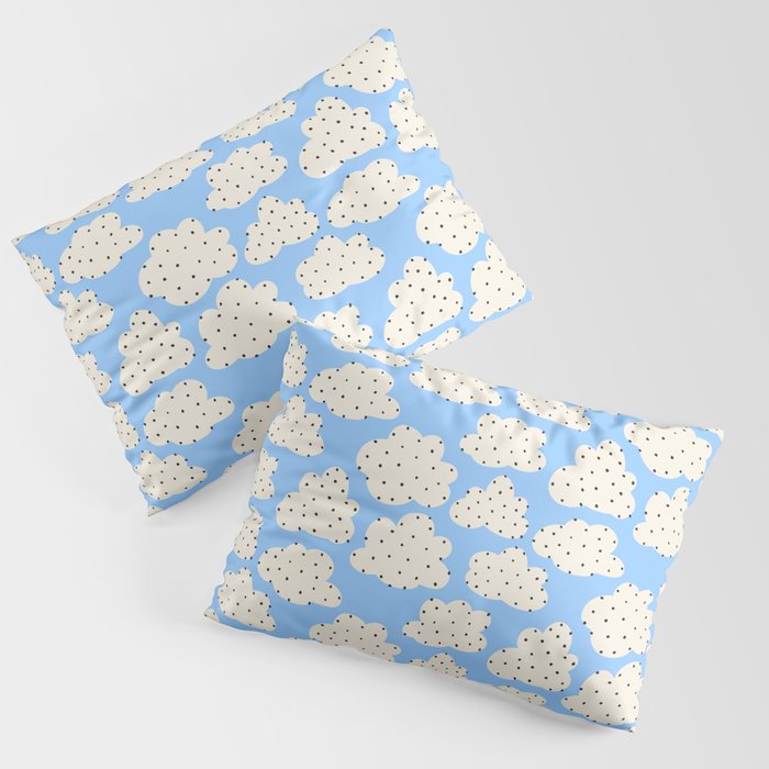 Cute Clouds In The Blue Sky Pattern Pillow Sham Gallery Image 3