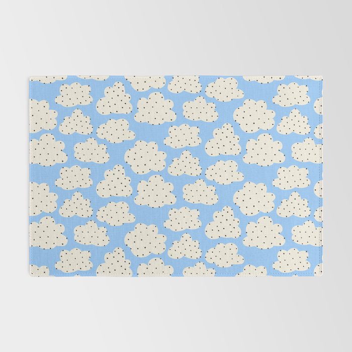 Cute Clouds In The Blue Sky Pattern Rug Gallery Image 2