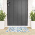 Cute Clouds In The Blue Sky Pattern Welcome Mat Gallery Image 3