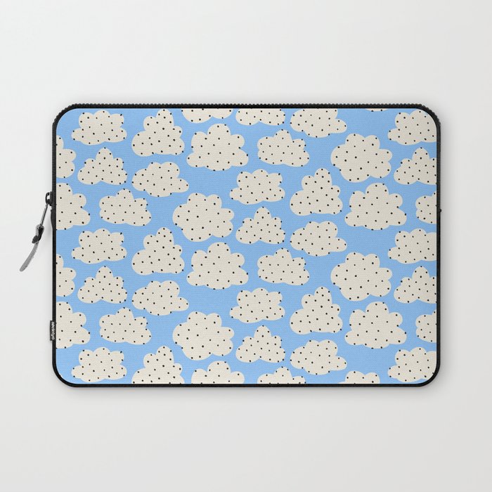 Cute Clouds In The Blue Sky Pattern Laptop Sleeve Gallery Image 1