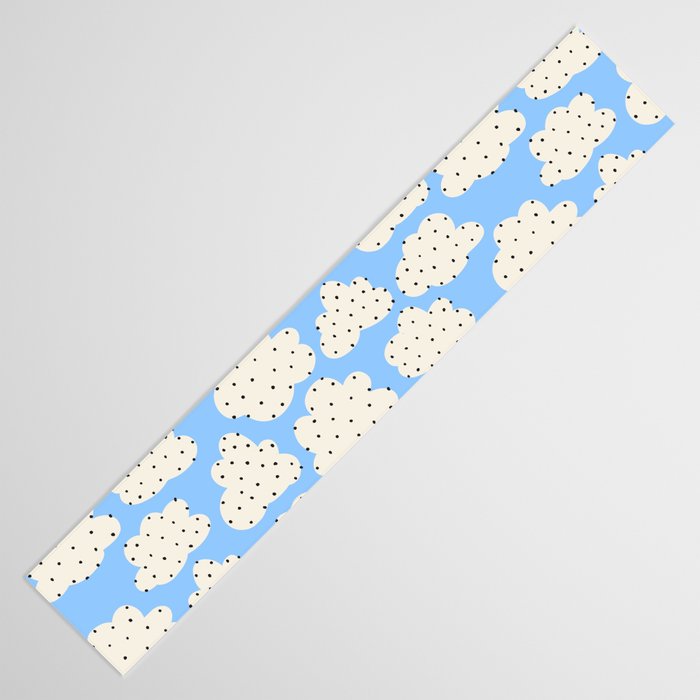 Cute Clouds In The Blue Sky Pattern Table Runner Gallery Image 3