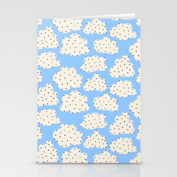 Cute Clouds In The Blue Sky Pattern Stationery Card Gallery Image 1