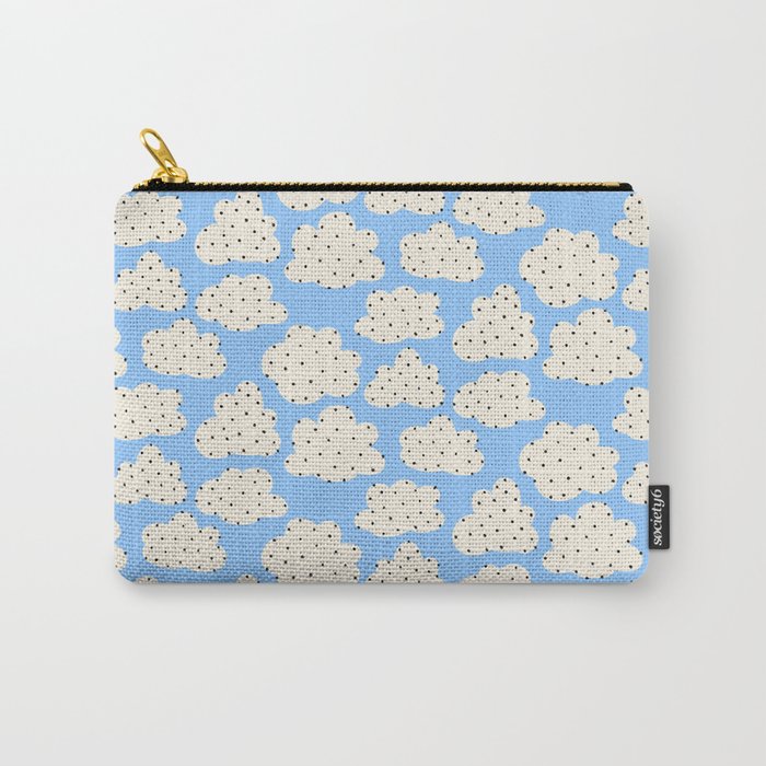 Cute Clouds In The Blue Sky Pattern Carry All Pouch Gallery Image 1