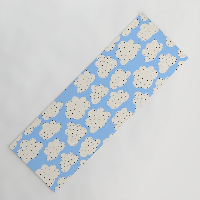 Cute Clouds In The Blue Sky Pattern Yoga Mat Gallery Image 1