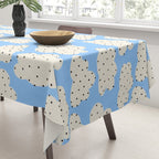Cute Clouds In The Blue Sky Pattern Tablecloth Gallery Image 3