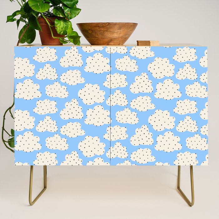 Cute Clouds In The Blue Sky Pattern Credenza Gallery Image 1