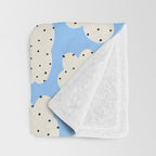 Cute Clouds In The Blue Sky Pattern Throw Blanket Gallery Image 3