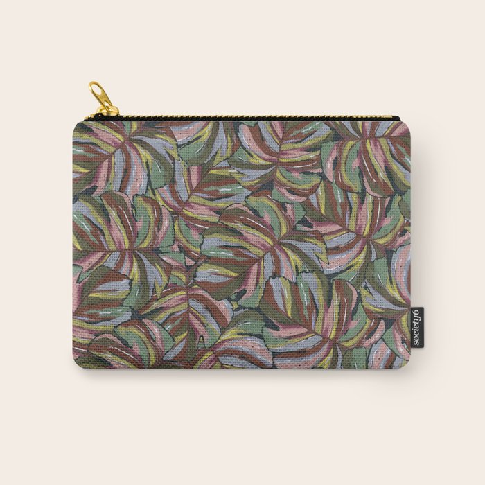 Layered Monstera - Rust Carry All Pouch Gallery Image 1