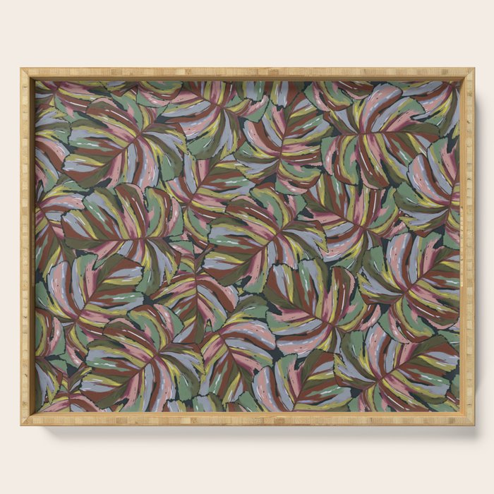 Layered Monstera - Rust Serving Tray Gallery Image 1