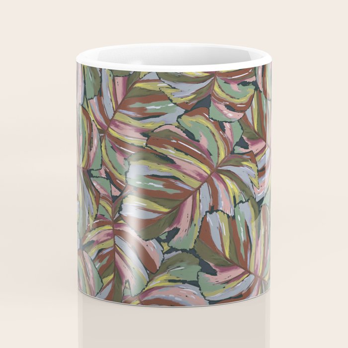 Layered Monstera - Rust Coffee Mug Gallery Image 4