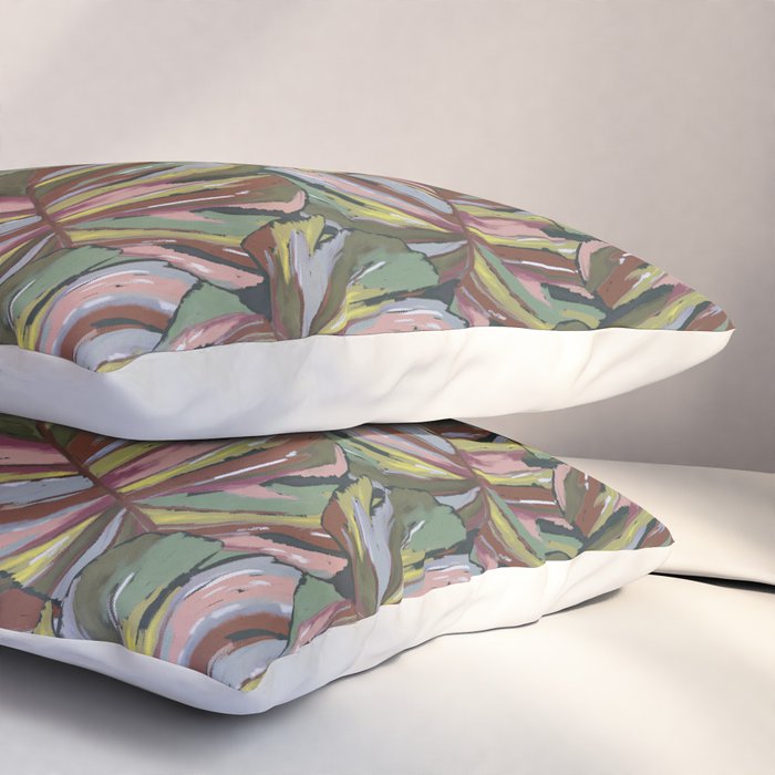 Layered Monstera - Rust Pillow Sham Gallery Image 3