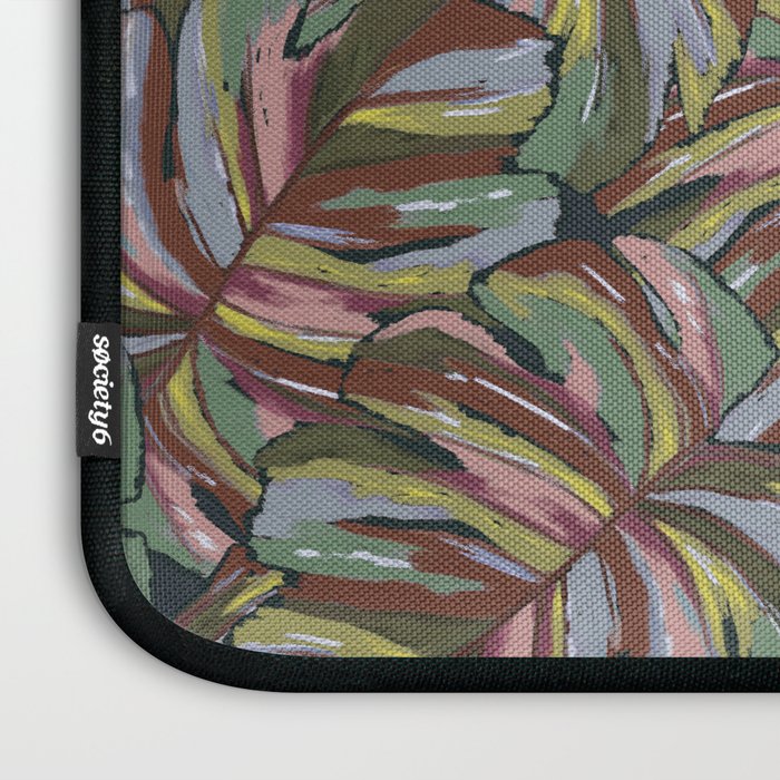 Layered Monstera - Rust Laptop Sleeve Gallery Image 3