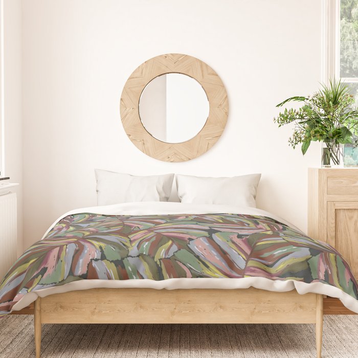 Layered Monstera - Rust Duvet Cover Gallery Image 3