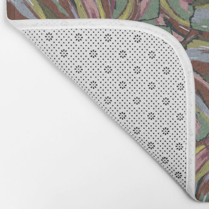 Layered Monstera - Rust Bath Mat Gallery Image 2