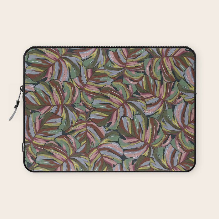 Layered Monstera - Rust Laptop Sleeve Gallery Image 1