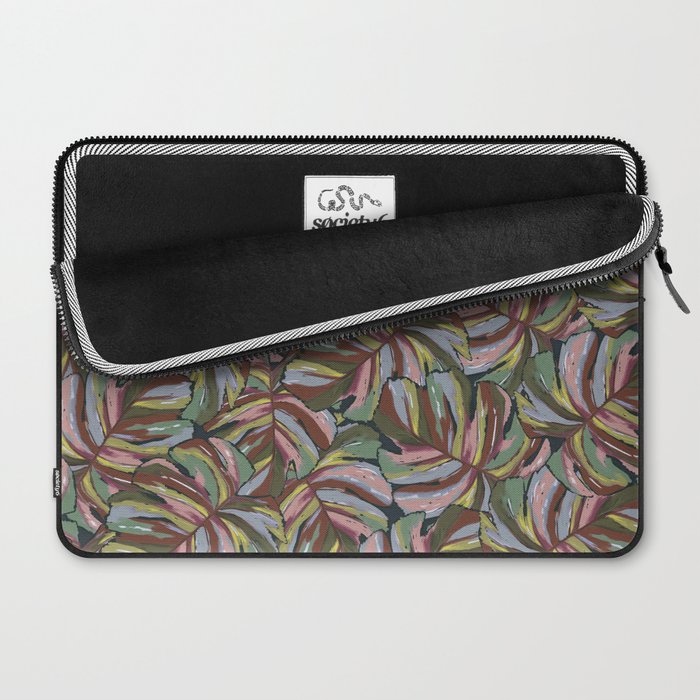 Layered Monstera - Rust Laptop Sleeve Gallery Image 2