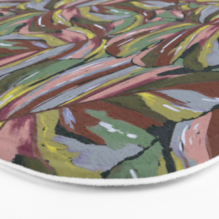 Layered Monstera - Rust Bath Mat Gallery Image 3