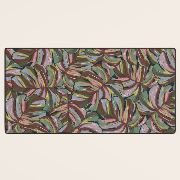 Layered Monstera - Rust Desk Mat Gallery Image 3