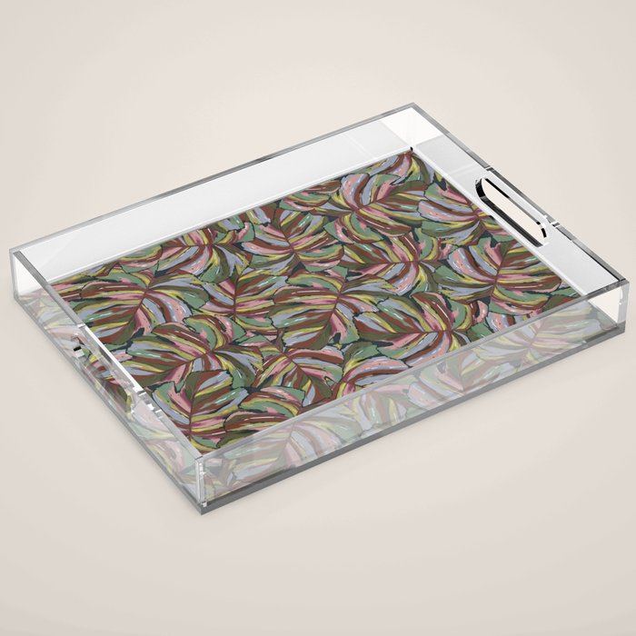 Layered Monstera - Rust Acrylic Tray Gallery Image 1