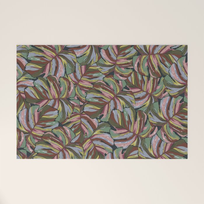 Layered Monstera - Rust Welcome Mat Gallery Image 1