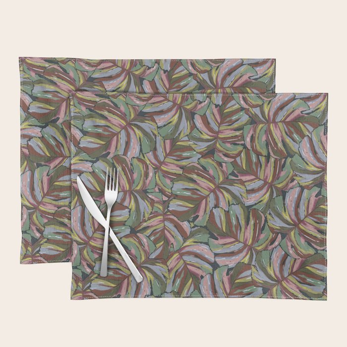 Layered Monstera - Rust Placemat Gallery Image 1