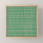 Irregular Grid Pattern in Green and Pink Mini Art Print Gallery Image 1