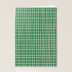 Irregular Grid Pattern in Green and Pink Stationery Card Gallery Image 2
