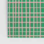 Irregular Grid Pattern in Green and Pink Poster Gallery Image 3