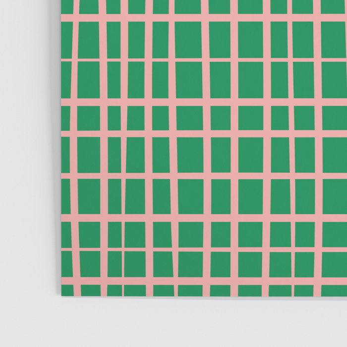 Irregular Grid Pattern in Green and Pink Poster Gallery Image 3