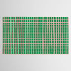 Irregular Grid Pattern in Green and Pink Tablecloth Gallery Image 2