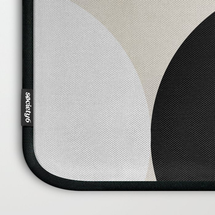 geometry mid modern black white Laptop Sleeve Gallery Image 3