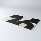 geometry mid modern black white Rug Gallery Image 3
