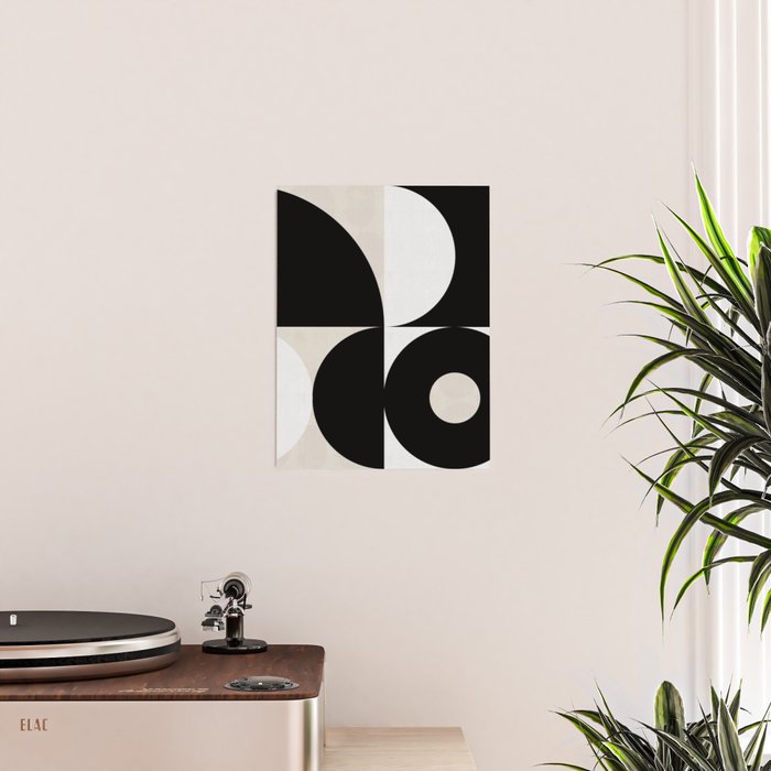 geometry mid modern black white Poster Gallery Image 2