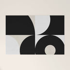 geometry mid modern black white Welcome Mat Gallery Image 1