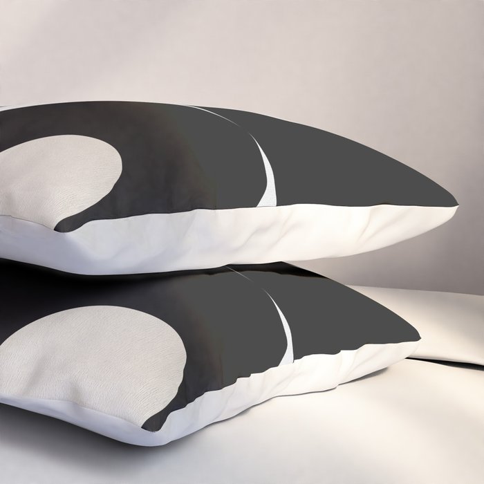 geometry mid modern black white Pillow Sham Gallery Image 3