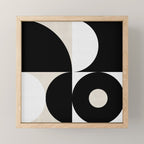 geometry mid modern black white Mini Art Print Gallery Image 1