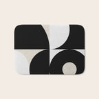 geometry mid modern black white Bath Mat Gallery Image 1